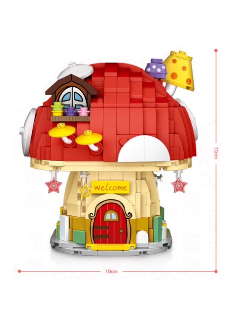 674pcs Mushroom House Model Set Building Blocks Creative Diy Simulation Collection Building Assembly Toys Children'S Gift Home Furnishings - Image 2