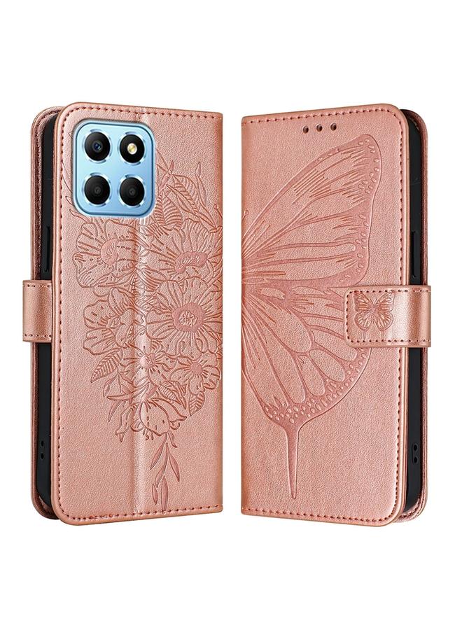 اس-توب جراب هاتف جلدي منقوش بنقشة فراشة لهاتف Honor X8 5G / 70 Lite / X6 / X6s - Image 1