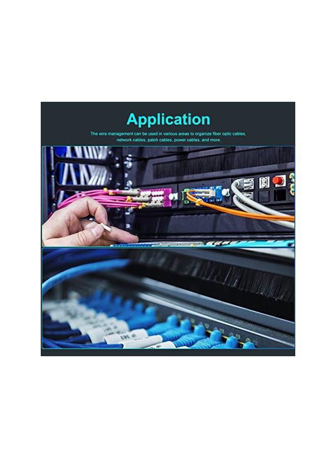 promass Brush Cable Manager 1U, 19 Inch, 5 Pack Horizontal Rack Mount Cable Management Strip Panel for Network Server Rack - Image 5