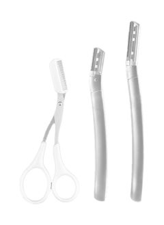 Y&D 3Pcs Eyebrow Trimmers, Knife Set Stainless Steel Eyebrows Shaper Facial Shaver Brow for Women & Men Leaves Shaped Design Curved Razor Hair Removal Accessories  - Image 1