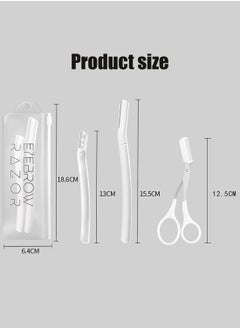 Y&D 3Pcs Eyebrow Trimmers, Knife Set Stainless Steel Eyebrows Shaper Facial Shaver Brow for Women & Men Leaves Shaped Design Curved Razor Hair Removal Accessories  - Image 4