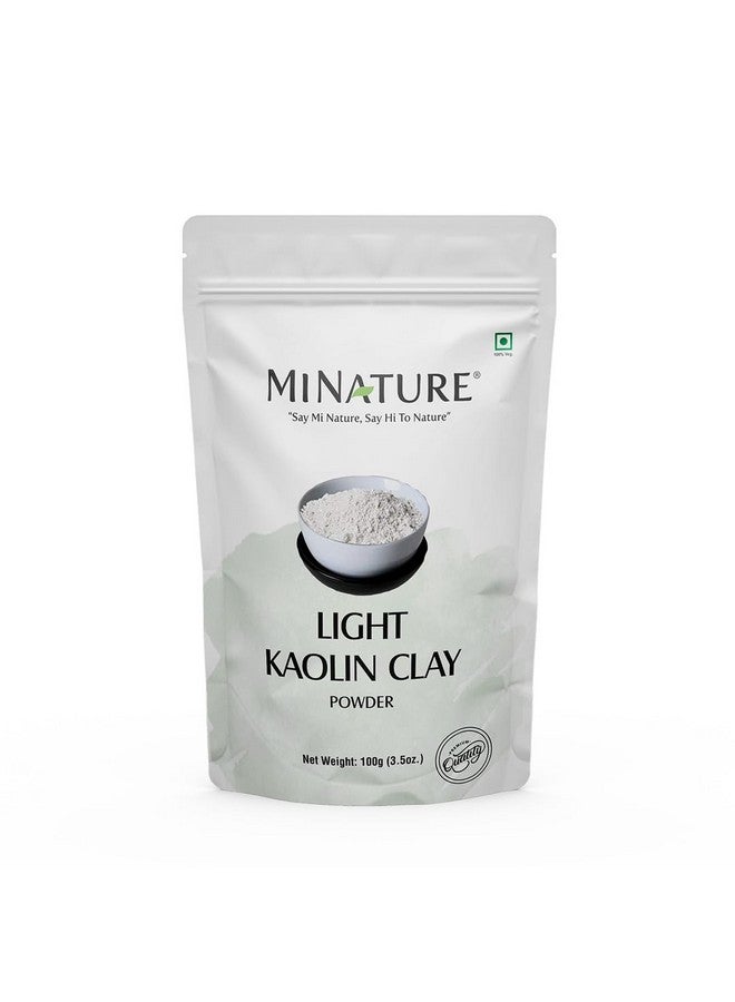 ميناتور مسحوق طين الكاولين الخفيف من مي نيتشر | لتنقية البشرة | العناية بالبشرة بالأعشاب الطبيعية | قناع تنظيف الوجه | يستخدم لصنع الأقنعة والكريمات والمقشرات وقنابل الاستحمام وغسول الجسم والصابون | للعناية اللطيفة صنع في الهند | 100 جرام (3.5 أونصة) - Image 1