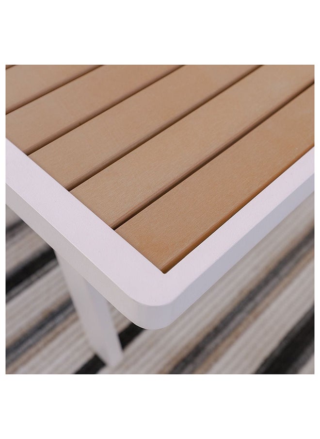DANUBE HOME طقم أريكة خارجي من أستون مكون من 9 مقاعد بإطار من الألومنيوم وأثاث للحديقة بتصميم عصري، طقم أريكة صالة مكون من 4 قطع وطاولة وكراسي للجلوس في الهواء الطلق للفناء والشرفة والحديقة باللون البيج  - Image 2