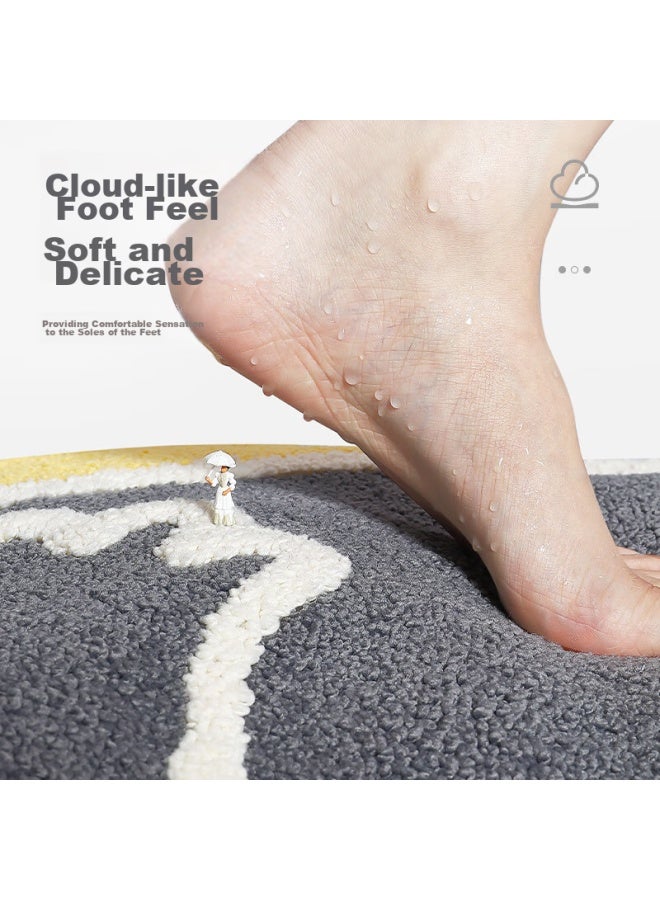 Dajiang Bathroom Mat, Toilet Entrance Mat, Absorbent Mat, Non-slip Floor Mat For Bathroom, 45x65cm - Image 3
