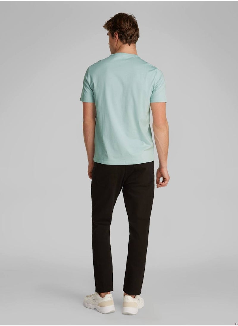 Calvin Klein Jeans Men's  Monogram T-Shirt - Cotton, Light Blue  - Image 5