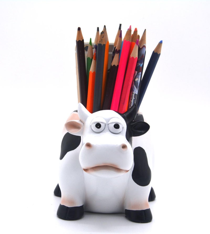 EONXNGAGY Cow Pencil Holder with Phone Stand - Tablet PC Holder for Desk - Office Decor - Image 4