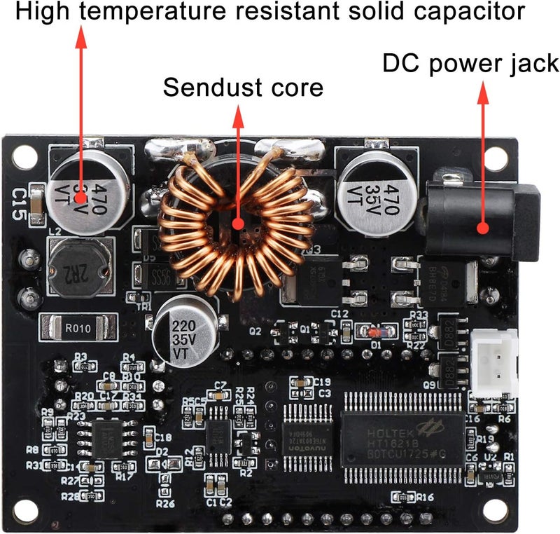 DROK Boost Buck Converter, DC 5.5-30V to 0.5-30V 5V 12V 24V Output Adjustable Power Supply Regulator Module, 4A 35W High Power Voltage Step Up Down Converter Board with Case LCD Display - Image 3