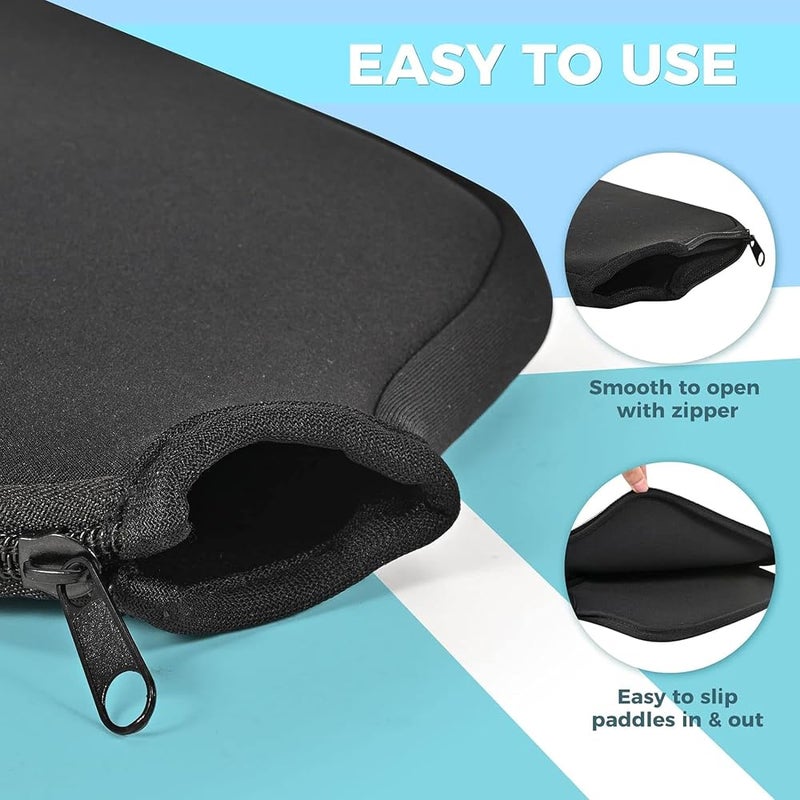 LQKS Pickleball Paddle Covers,Neoprene Paddle Cover Pickleball Racket Sleeve Paddle Storage Carrier Fits Most Paddle,Racket Zipper Closure,Protect Case Dust Cover - Image 4
