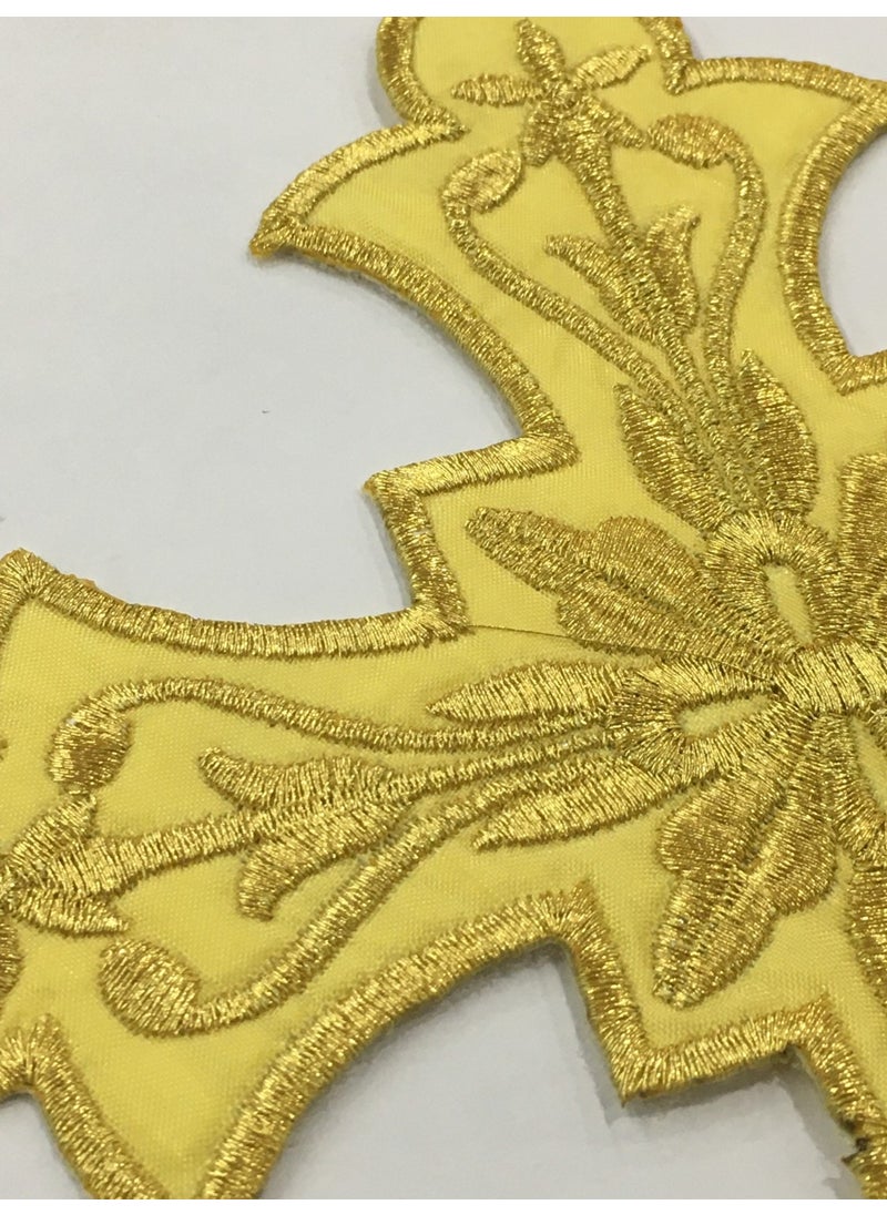 Karan Tuhafiye - Karan Haberdashery Cross Crest Patch Iron-On Embroidery Crest 8*7 cm - Image 1