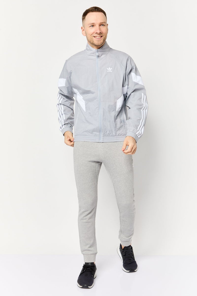 adidas Originals Men Sportswear Fit Long Sleeves Outdoor Jacket, Grey  - Image 2