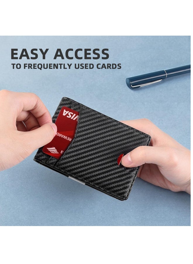 Generic - Men's Ultra-Thin Genuine Leather Anti-Theft Swipe RFID Blocking Wallet - 12 Card Slots, Bi-Fold Leather Design - Image 1