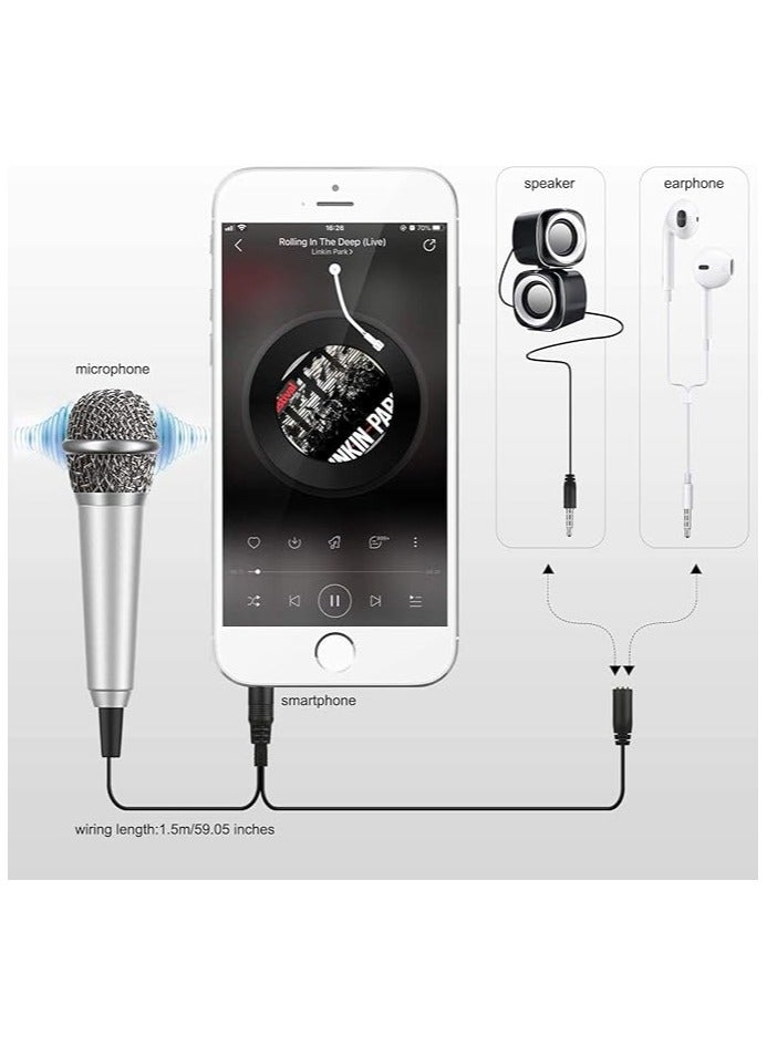 erorex Mini Portable Vocal/Instrument Microphone For Mobile phone laptop Notebook Apple iPhone Sumsung Android With Holder Clip  - Image 4