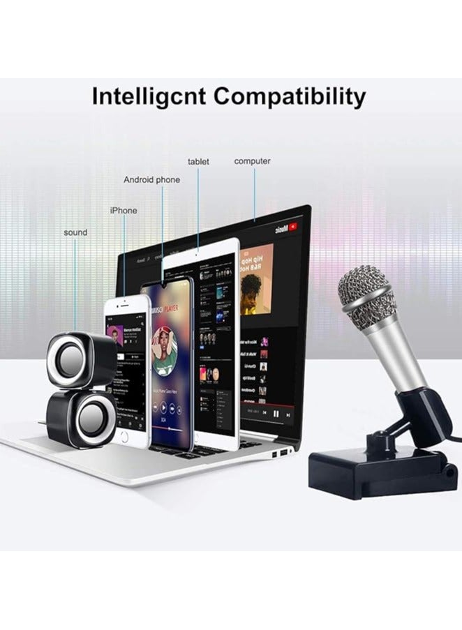 erorex Mini Portable Vocal/Instrument Microphone For Mobile phone laptop Notebook Apple iPhone Sumsung Android With Holder Clip  - Image 2