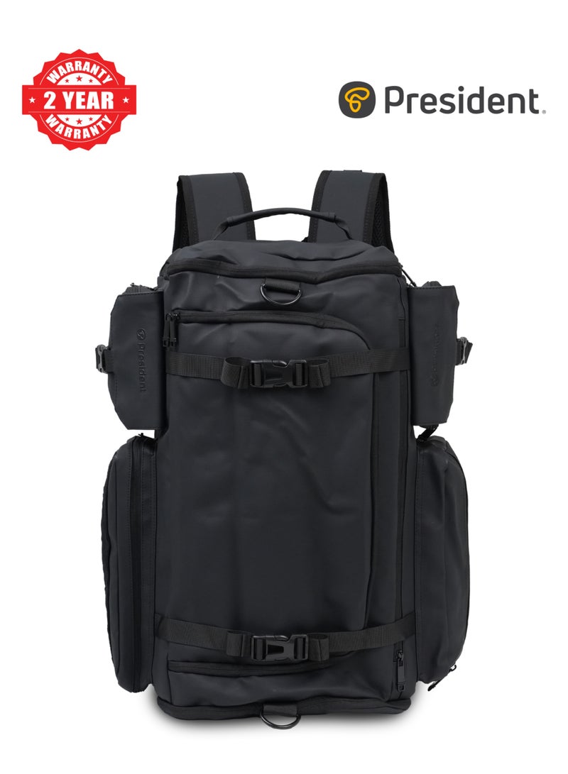 PRESIDENT Premium 20" Inch Gym Bag with Shoes Compartment Sports Bag with Waterproof Pocket for Wet Towels Travel Duffel Bag for Men and Women ( BLACK ) model-BPP009 - Image 1