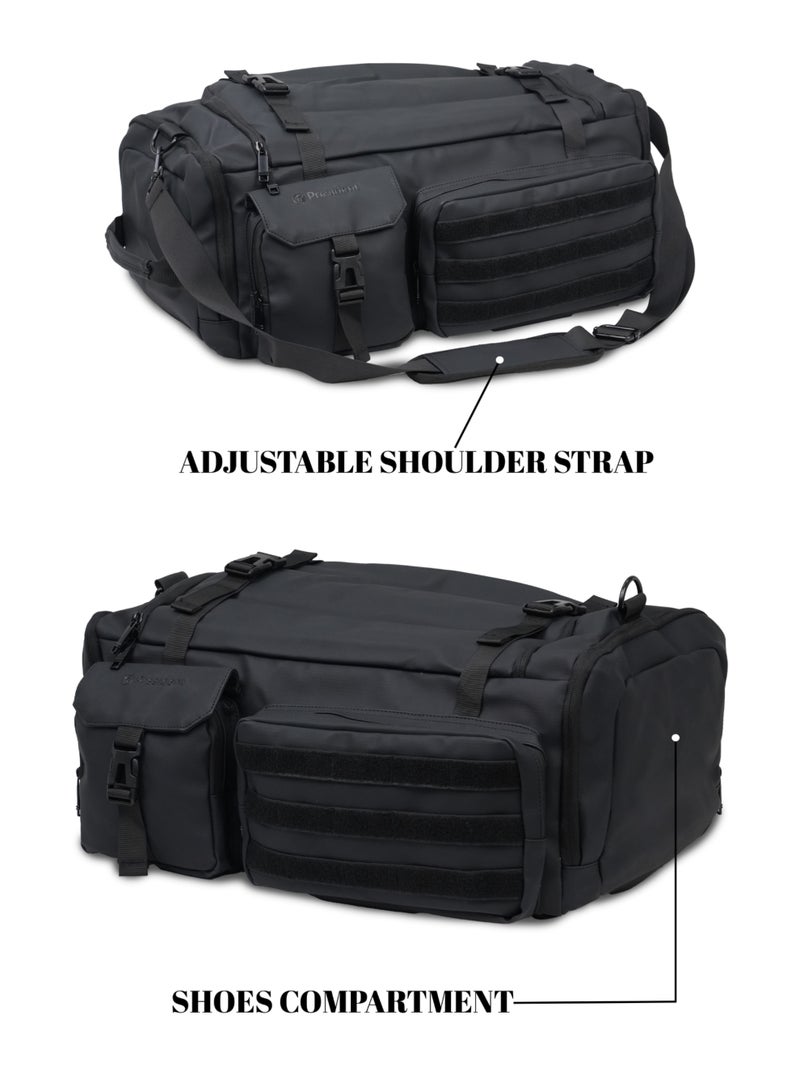 PRESIDENT Premium 20" Inch Gym Bag with Shoes Compartment Sports Bag with Waterproof Pocket for Wet Towels Travel Duffel Bag for Men and Women ( BLACK ) model-BPP009 - Image 5