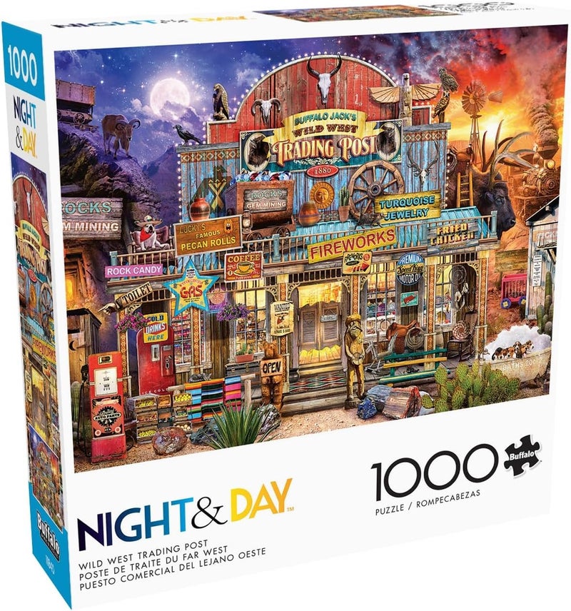 Buffalo Games Jeff Haynie Wild West Trading Post 1000 Piece Jigsaw Puzzle for Adults Challenging Puzzle Perfect for Game Nights Finished Size is 2675 x 1975