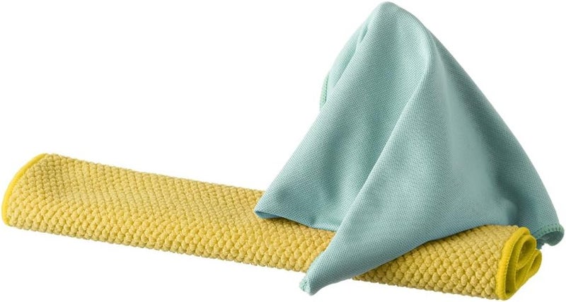 Spontex Microfibre Window Kit - 2 Cloths for Streak-Free Cleaning - Image 2