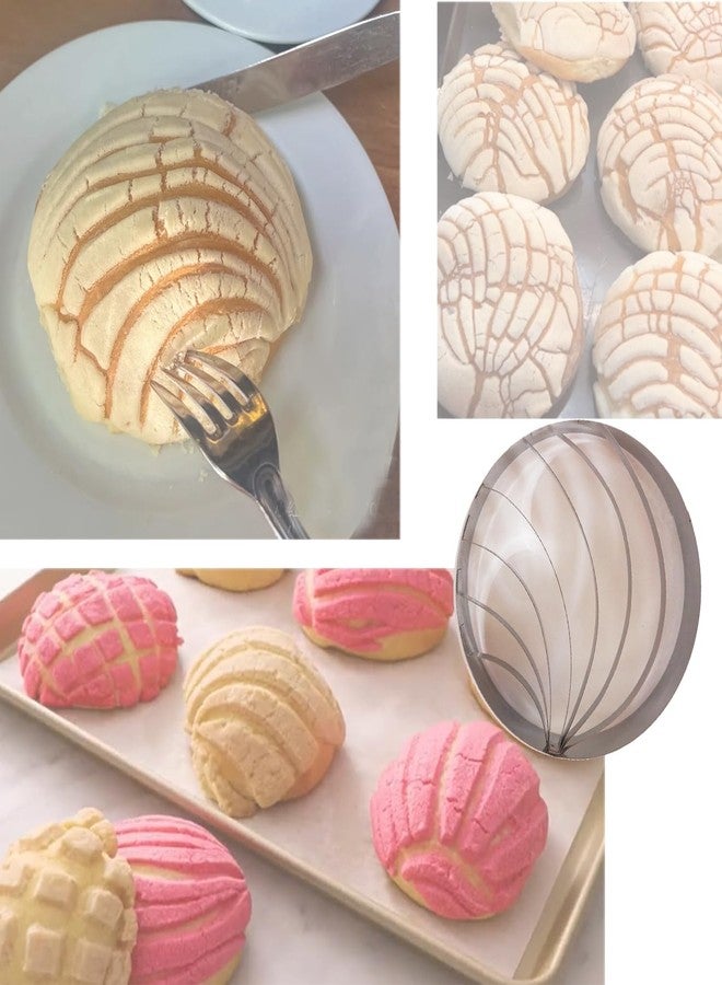 Heluok 4 Inch Concha Stamp, Mexican Concha Cutter, Original Mexican Bread Mold, Stainless Steel Small Molde Para Hacer Conchas De Pan, Metal Concha Shell Stamp - Image 3