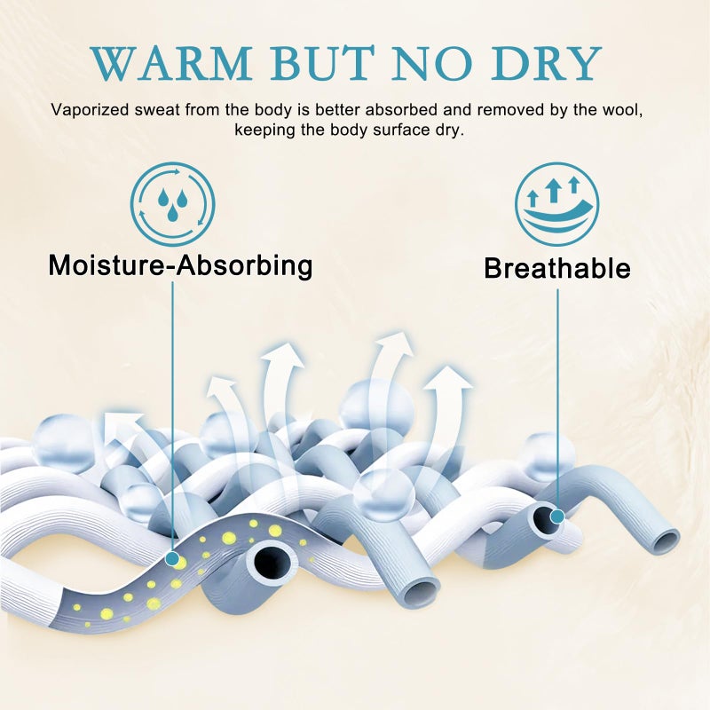 YOUR MOON Summer Lightweight Wool Comforter - Breathable & Thin Duvet Insert for Hot Sleepers, 100% Australian Wool Filling 100gsm with Pure Cotton Shell-Queen Size (White) - Image 4