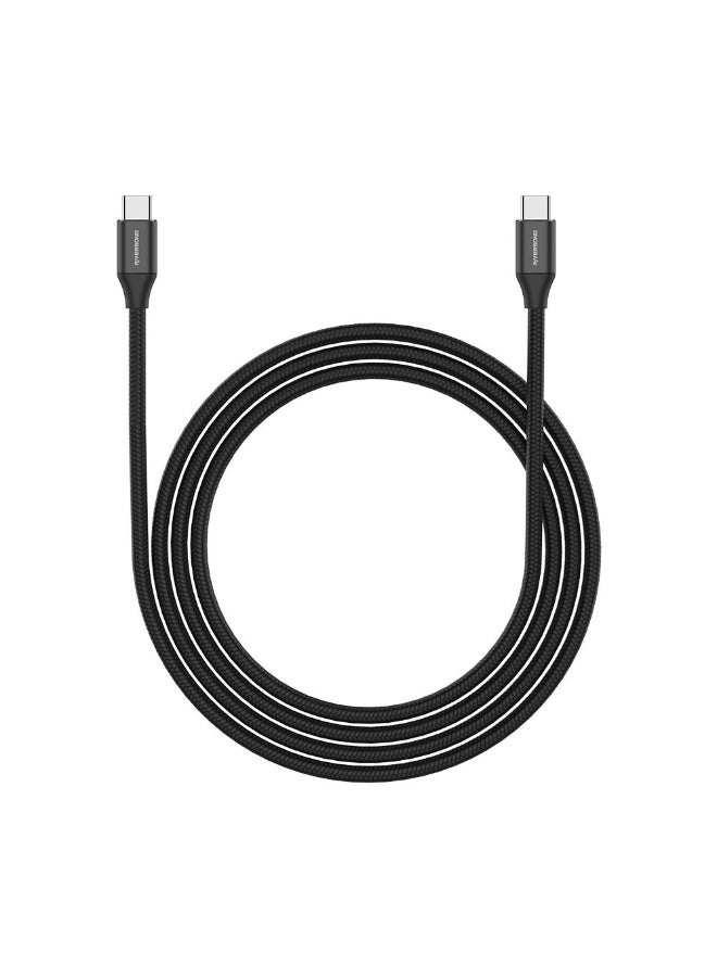 ريفرسونج كابل شحن ونقل بيانات Riversong Type-C إلى Type-C بطول 3 متر وقدرة 60 واط بتصميم مضفر عالي الكثافة وهيكل من سبائك الألومنيوم لمتانة طويلة الأمد - Image 2