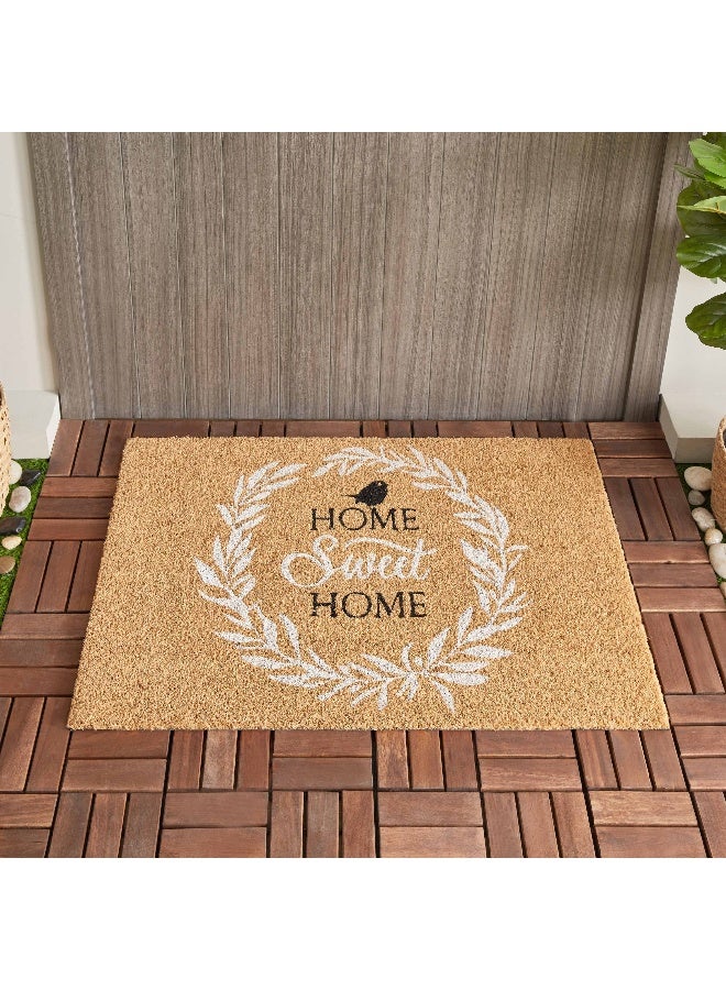 Home Box Sweet Home Printed Coir Doormat with PVC Back- 60x90 cm  - Image 1