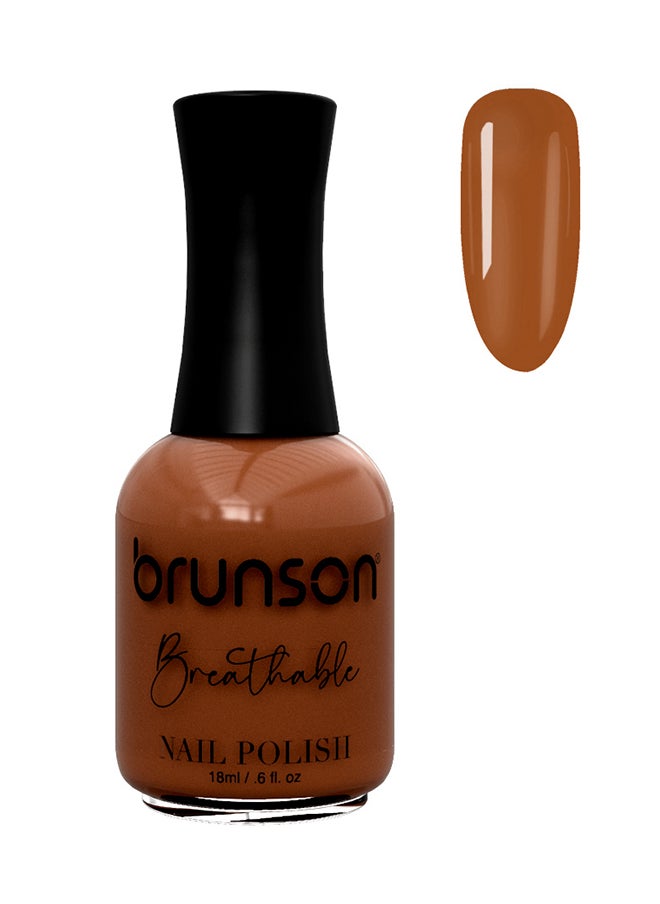 brunson - Breathable Nail Polish Halal nail polish Wudu friendly Quick-Dry Vegan long lasting but easy peel off   18ml BH208 - Image 1