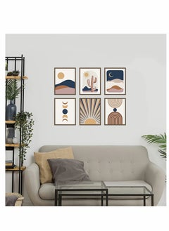 KASTWAVE Wall Art Decor Boho Abstract Minimalist Wall Art Posters Mid Century Modern Prints Sun Moon Desert Bedroom Decor Nature Landscape Painting Canvas No Frame (8x10" 6 Pcs)  - Image 4