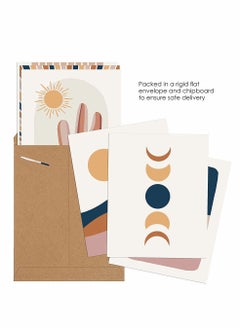 KASTWAVE Wall Art Decor Boho Abstract Minimalist Wall Art Posters Mid Century Modern Prints Sun Moon Desert Bedroom Decor Nature Landscape Painting Canvas No Frame (8x10" 6 Pcs)  - Image 5