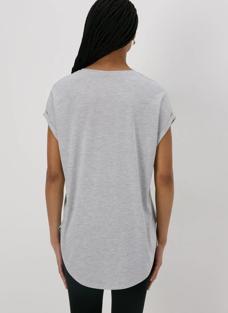 Matalan Grey Longline T-Shirt