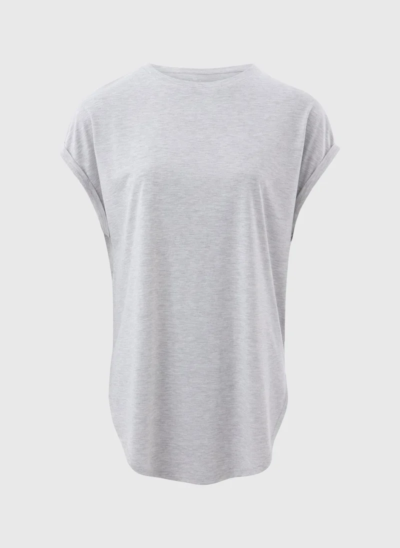 Matalan Grey Longline T-Shirt