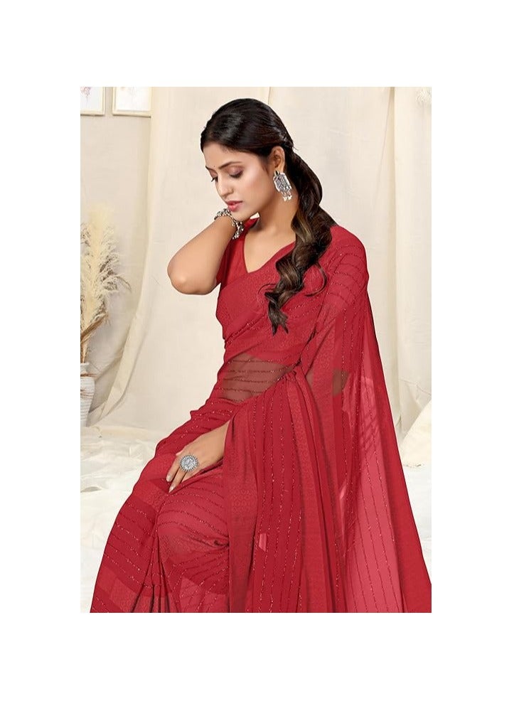 مملكة الإكسسوارات ساري جورجيت نسائي سادة مع قطعة بلوزة - Image 2