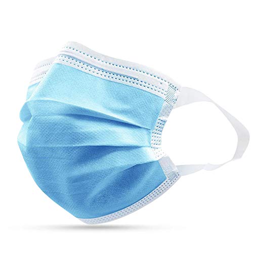 Wish Disposable Face Masks, Pack of 50, Wide Ear loop For Extra Comfort, 3 Ply, Ships from USA - Image 1