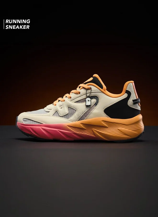 The Souled Store  The Souled Store Men MACH 2 Colourblocked Beige Low Top Sneakers  | Best Price UAE