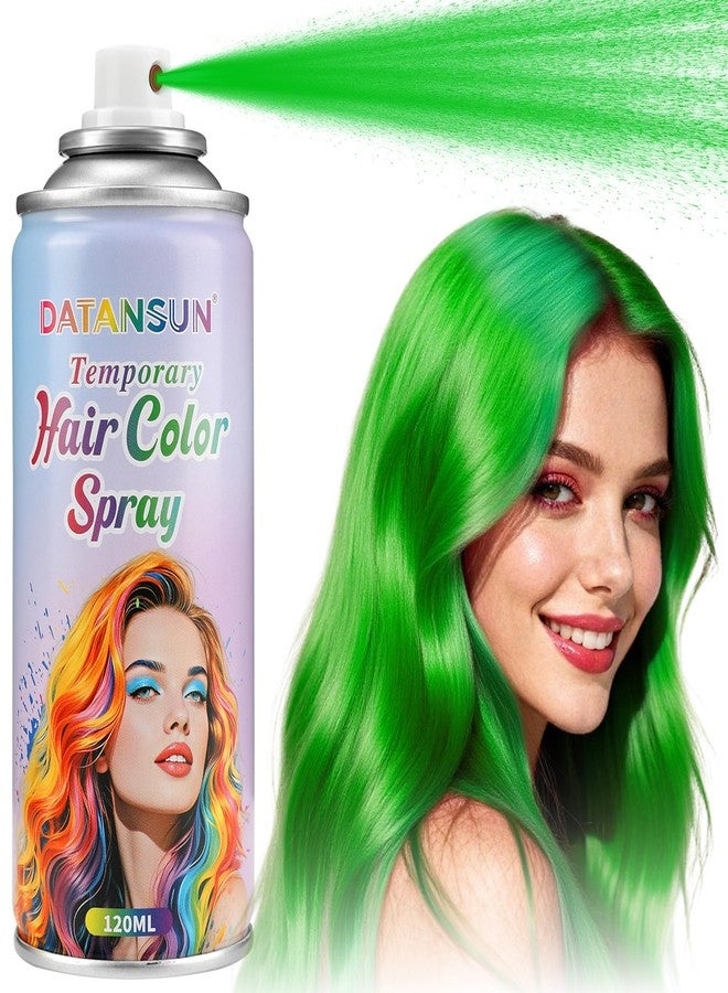 DATANSUN Green Hair Spray【Instant Color】【Skin Friendly】【Easy To Clean】【Large Capacity】Washable Hair Color Spray For Women/Men 4.06 oz，08 Green - Image 1