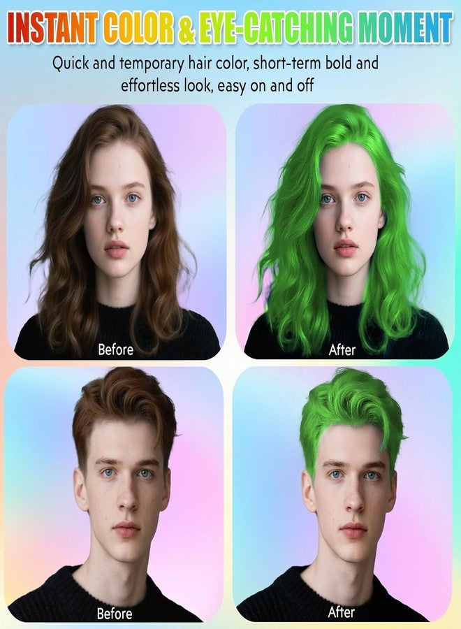 DATANSUN Green Hair Spray【Instant Color】【Skin Friendly】【Easy To Clean】【Large Capacity】Washable Hair Color Spray For Women/Men 4.06 oz，08 Green - Image 3