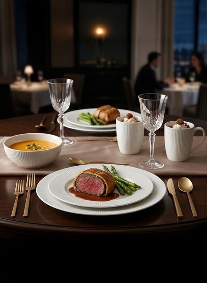 Timmy White 16 Pieces Dinner Set - Premium Porcelain Tableware, Minimal Design Plates, Bowls and Mugs for Home Dining, Durable, Chip-Resistant, Lightweight, Easy to Clean, Ideal for Daily Use - Image 2