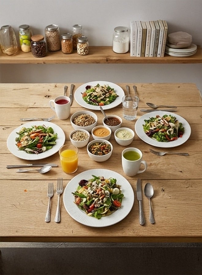 Timmy White 16 Pieces Dinner Set - Premium Porcelain Tableware, Minimal Design Plates, Bowls and Mugs for Home Dining, Durable, Chip-Resistant, Lightweight, Easy to Clean, Ideal for Daily Use - Image 5
