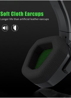NUBWO G06 Gaming Headset,Wireless Gaming Headphones with Mic for PS5, PS4, PC, and Switch, Ergonomic Design,Black/Green  - Image 2