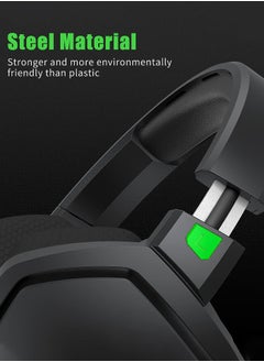 NUBWO G06 Gaming Headset,Wireless Gaming Headphones with Mic for PS5, PS4, PC, and Switch, Ergonomic Design,Black/Green  - Image 3