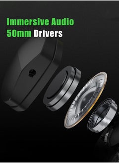 NUBWO G06 Gaming Headset,Wireless Gaming Headphones with Mic for PS5, PS4, PC, and Switch, Ergonomic Design,Black/Green  - Image 4