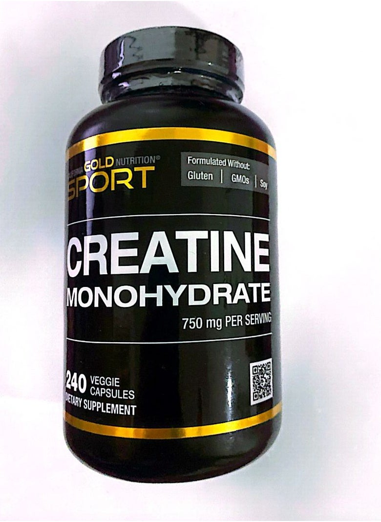 California Gold Nutrition California Gold Nutrition, Sport, Creatine, 240 Veggie Capsules 