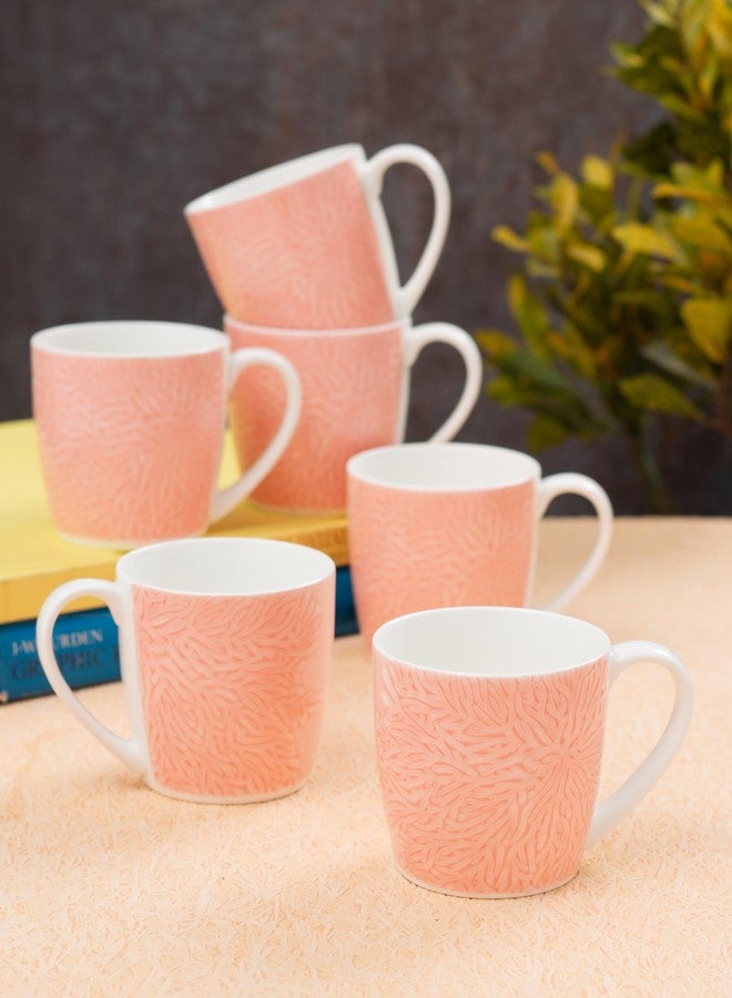 JCPL Fine Ceramic Alton Tea/Coffee Mug Set of 6-200 ml Each (Vanilla V411) - Image 1