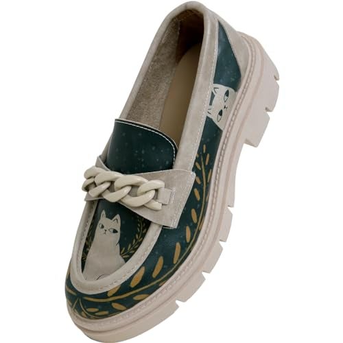 DOGO Penny Loafers for Women - Handmade and Vegan Leather Platform Loafers for Women, I Do What I Want Design, Size 10 - Image 3