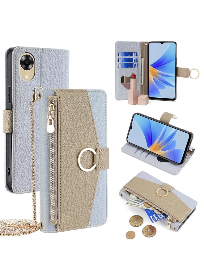 S-TOP Case For OPPO A17k 4G Crossbody Litchi Texture Leather Phone Case - Image 1