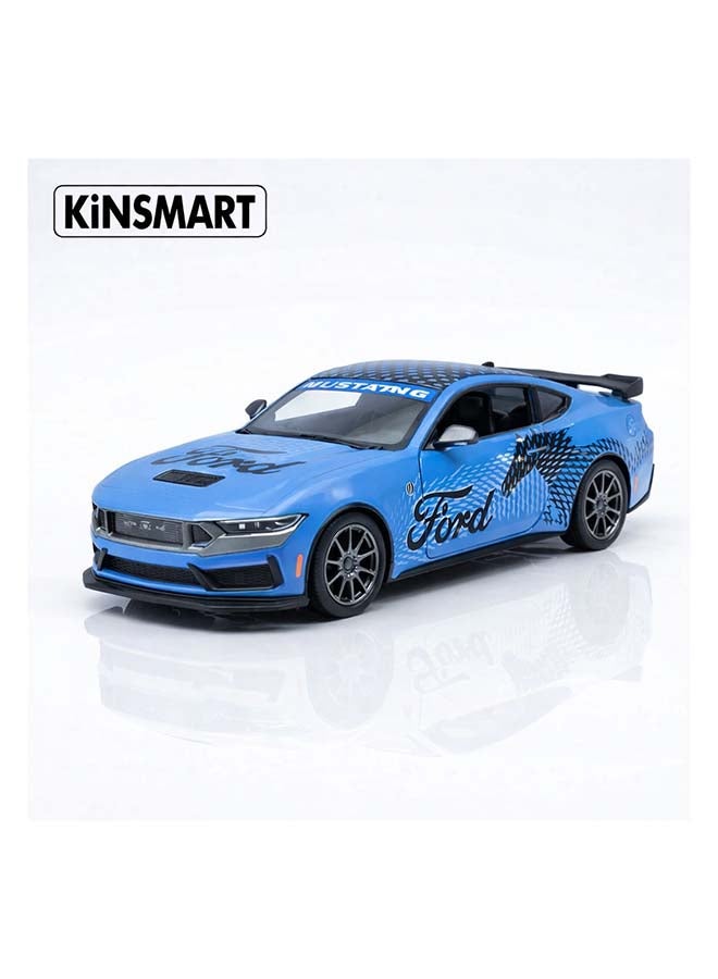Kinsmart كينسمارت 1:32 2024 فورد موستانج دارك هورس نموذج سيارة مصنوعة من المعدن – لعبة سحب للخلف للأطفال وجامعي التحف - Image 1
