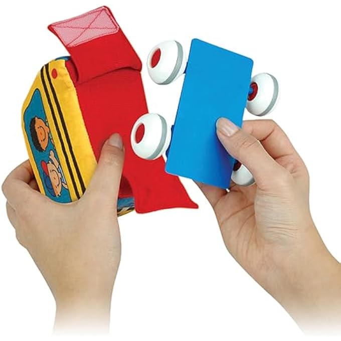 K'S KIDS PULL-BACK VEHICLE SET - SOFT BABY TOY SET WITH 4 CARS AND TRUCKS AND CARRYING CASE - PULL BACK CARS, SOFT VEHICLES TOYS FOR BABIES AND TODDLERS - Image 4