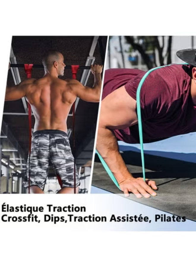شريط مقاومة، شريط مساعدة للسحب، شريط تمدد شديد التحمل لتمارين رفع الأثقال، وتقوية العضلات، وكروس فيت، واليوغا، والتمدد والحركة - Image 4