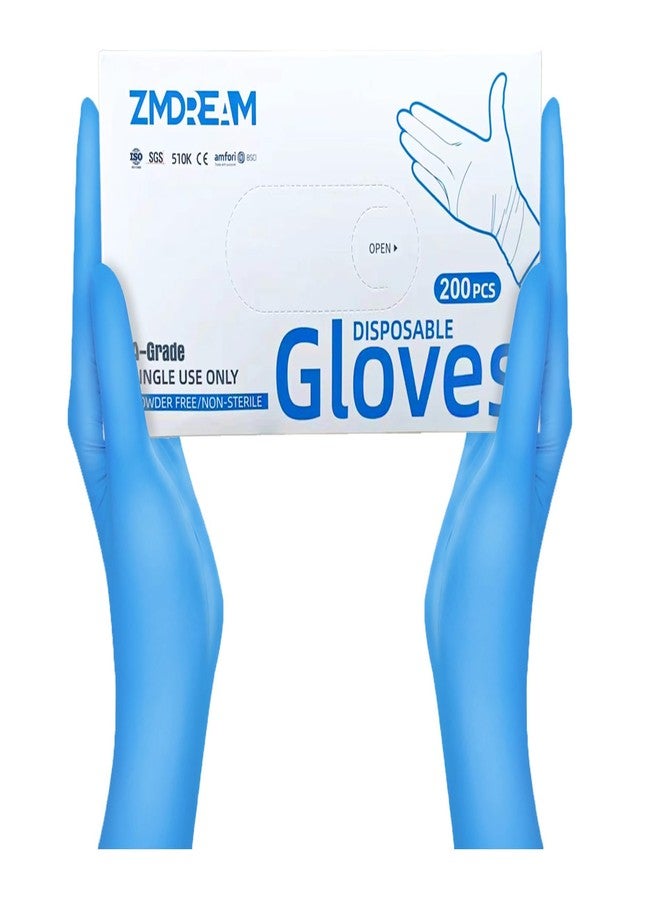 ZMDREAM Nitrile Gloves for Exam Cleaning Food Painting Blue Size M to XL Box of 200, 4 mil Thickness(200, M) - Image 1