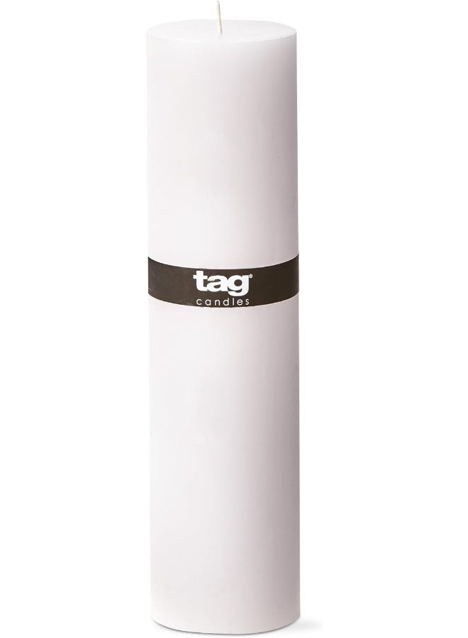 TAG Chapel 3X12 White Pillar Paraffin Wax Candle Unscented DripFree Long Burning 175 Hours For Home Decor Wedding Parties Dining Dinner Kitchen Table Tabletop Living Room End Table Decor Decoration - Image 2
