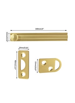 Y&D SYOSI, 4Inch Brass Slide Bolt Latch with Screws  - Image 2